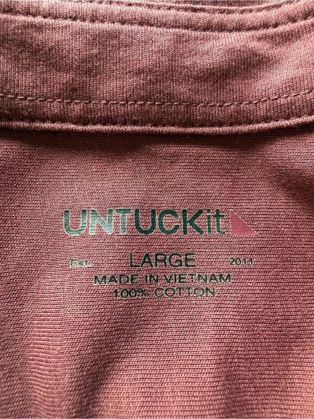 UNTUCKit Men's Button-Down Shirt in Wine Red - Picture 6 of 6